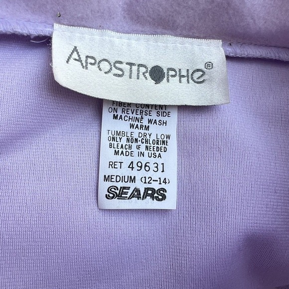 Vintage Sears Apostrophe Ladie's Embroidered Robe Union Made USA Sz M Violet - Picture 7 of 12